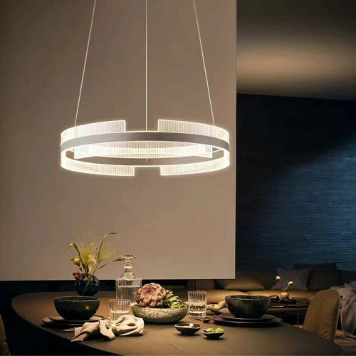 Lustra LED Cu Telecomanda, Elit's EsnF6601-1, 160w, Gri