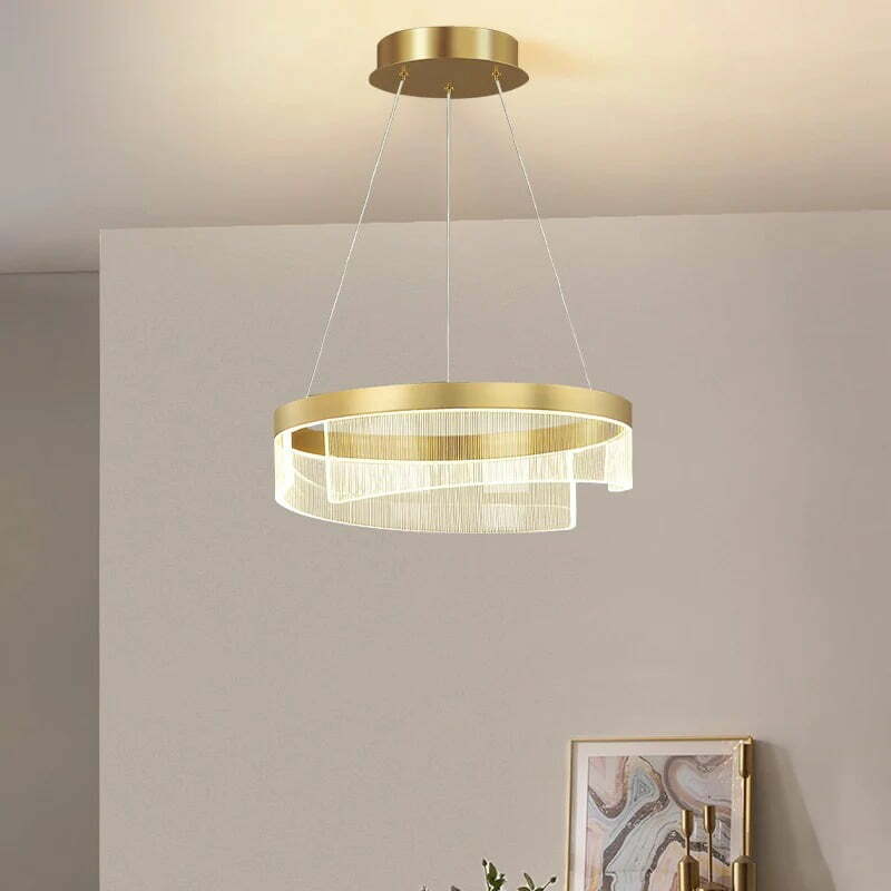 Lustra LED Cu Telecomanda, Elit's EsnF6602-1, 80w, Gold