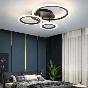 Lustra LED Cu Telecomanda, Elit's EsnK001-3r, 76w Negru