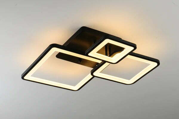 Lustra LED Cu Telecomanda, Elit's Esn K002-3r, negru mat 112 W