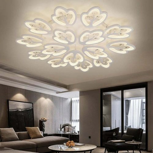 Lustra LED Cu Telecomanda, Elit's Esn K19/15, 300W, Alb