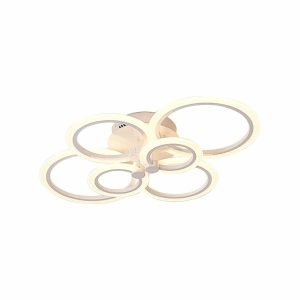 Lustra LED Cu Telecomanda, Elit's Esn M003-6, 160 W, Alb