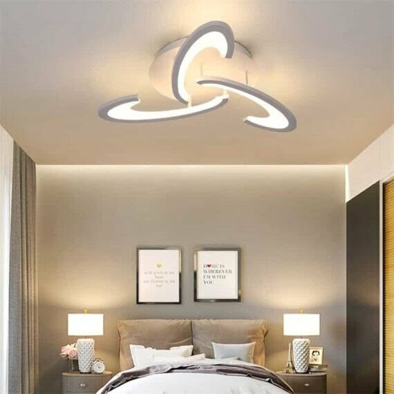 Lustra LED Cu Telecomanda, Elit's Esn M027-3, 60W, Alb