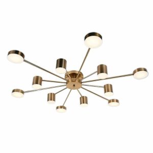 Lustra LED Cu Telecomanda, Elit's Esn R9029-12, 144W, Gold