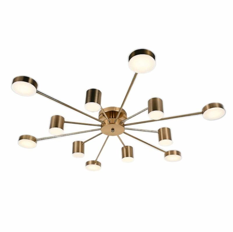 Lustra LED Cu Telecomanda, Elit's Esn R9029-12, 144W, Gold