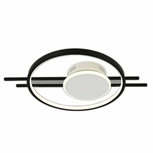 Lustra LED Cu Telecomanda, Elit's Esn R90561R, Intensitate Reglabila, 62W, Negru Alb