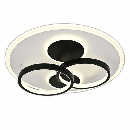 Lustra LED Cu Telecomanda, Elit's Esn R9057R, 126W, Negru Alb