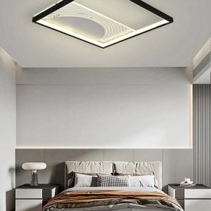 Lustra LED Cu Telecomanda, Elit's Esn R9060rS,  72W, Negru Alb