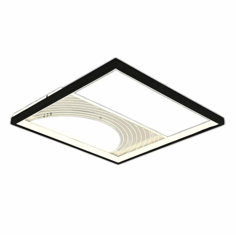 Lustra LED Cu Telecomanda, Elit's Esn R9060rS,  72W, Negru Alb