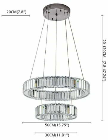 Lustra LED Cu Telecomanda, Elit's EsnSE-P3208 - 30+50, 140w