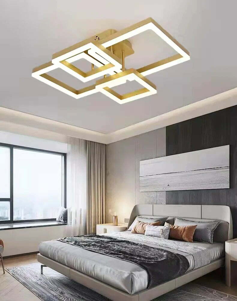Lustra LED Cu Telecomanda, Elit's, EsnF2341, 160 w, Gold Bronz