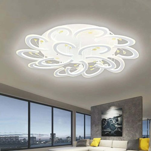 Lustra LED Cu Telecomanda, Elit's, Esn K53-15,Alb, 480w
