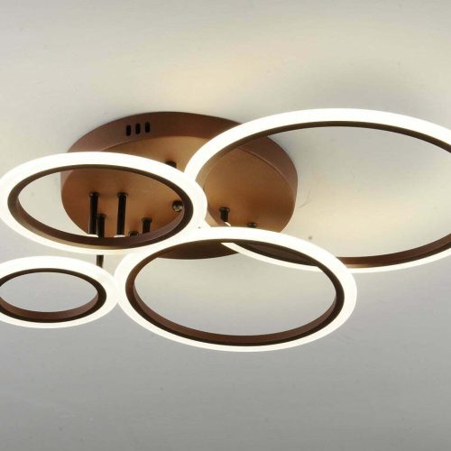 Lustra LED, Elit's Esn K001-4r, Cu Telecomanda, , 118W, Maro