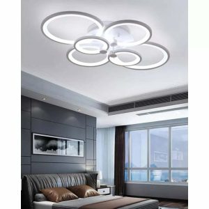 Lustra Led , 6 Cercuri, Alba,Elit's  Esn 6626 -6 Wh 196 w