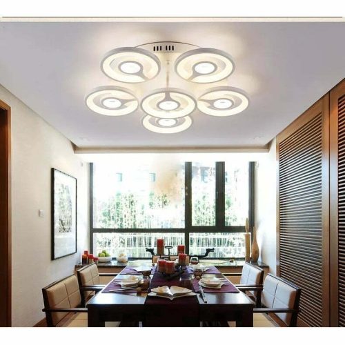 Lustra Led Cu Telecomanda, Esn6543 5-1-WH, 220w