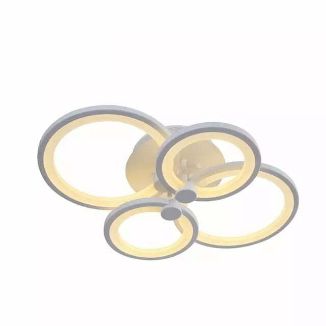 Lustra Led,Elit's  4 Cercuri, Alba, Esn 6626 -4 Wh