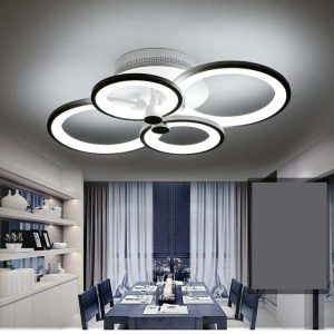Lustra Led,Elit's  4 Cercuri, Alba, Esn 6626 -4 Wh