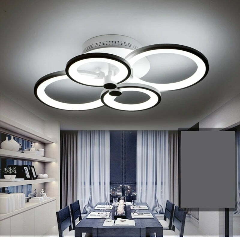 Lustra Led,Elit's  4 Cercuri, Alba, Esn 6626 -4 Wh