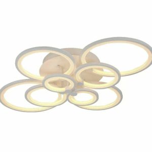 Lustra Led, Opt Cercuri, Alba,Elit's  Esn 6626 -8 Wh, 296w