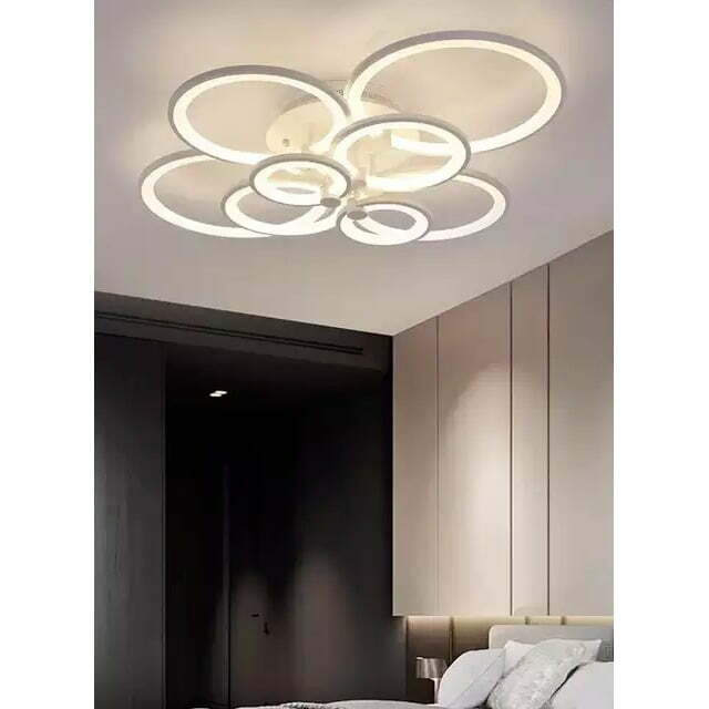 Lustra Led, Opt Cercuri, Alba,Elit's  Esn 6626 -8 Wh, 296w