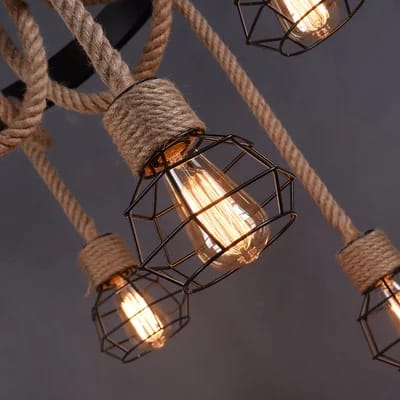 Lustra Pendul Rustic Elit's, Esn8413-4P, 4 X E27, Inaltime Reglabila
