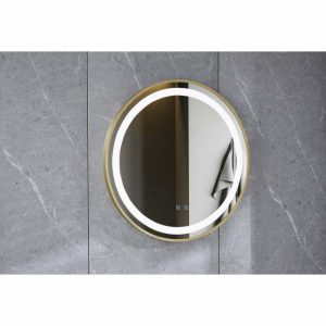 Oglinda rotundă de 70cm cu ramă bronz antichizat -Elit's  Esn 26