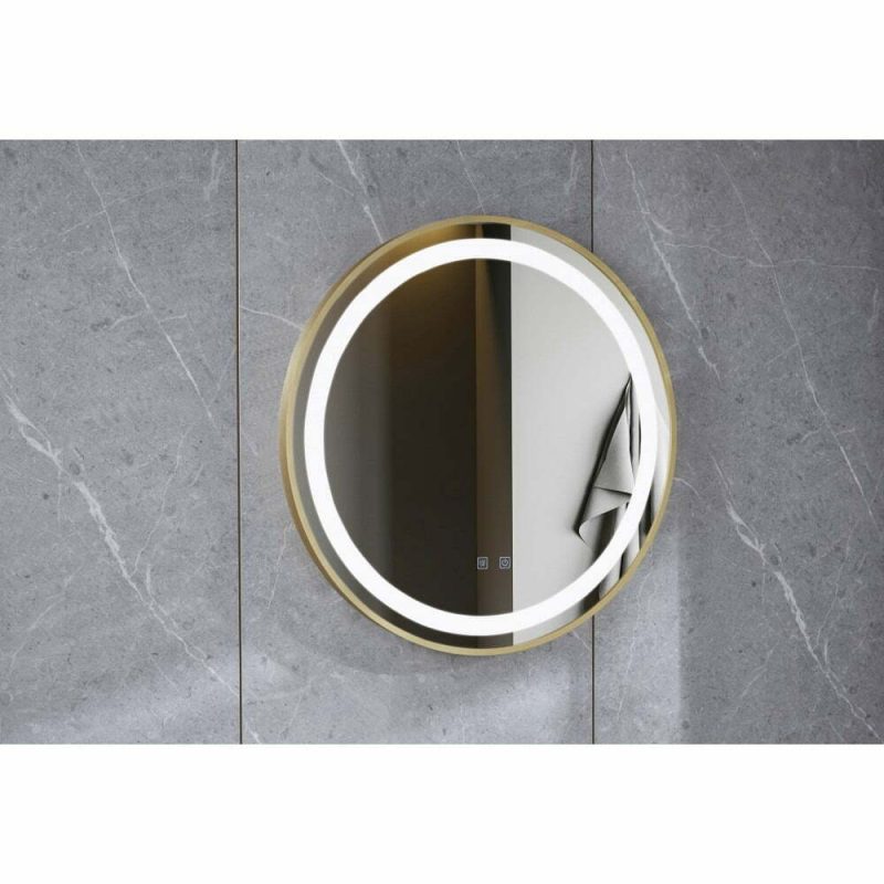 Oglinda rotundă de 70cm cu ramă bronz antichizat -Elit's  Esn 26