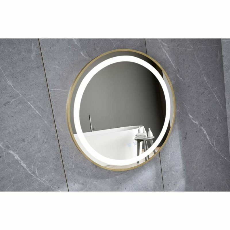 Oglinda rotundă de 70cm cu ramă bronz antichizat -Elit's  Esn 26