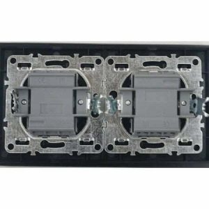 Priza dubla Elit'S cu doua porturi usb 2.1 A ,Rama sticla,16A/250v/IP20 ,Protectie copii,8911Fkb
