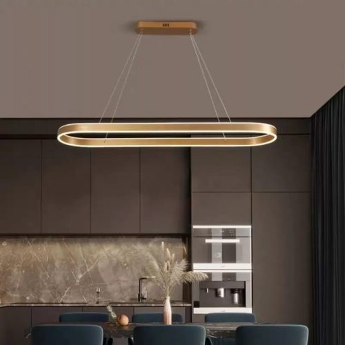 Lustra LED Cu Telecomanda, Elit's SE-P 3211GF, 120w, Gold