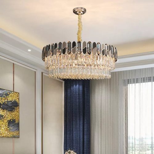 Candelabru Cristal, Elit's Esn9028-5, 6xe27 bec, 50 cm