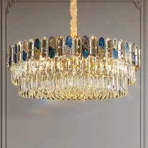 Candelabru Cristal, Elit's Esn9028-400, 5xE27 bec, 40 cm