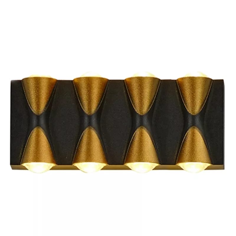 Aplica Exterior Elit's, Esn8781-8: IP65, Lumina Calda, 8W, Negru/Auriu - Modern Design, Easy Installation, High Protection