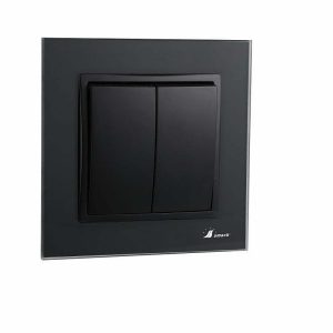 Intrerupator dublu Elit's ,Rama sticla,10A,IP20,sf8002 fkb