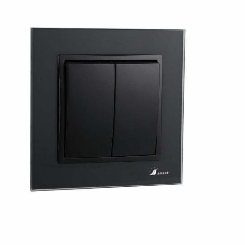 Intrerupator dublu Elit's ,Rama sticla,10A,IP20,sf8002 fkb