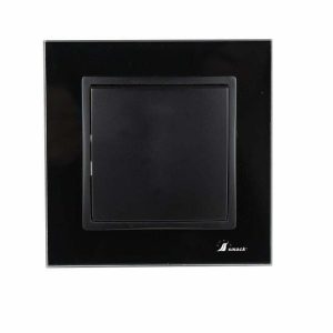 Intrerupator simplu Elit'S, Rama sticla 10A Sf 8001 FKB negru