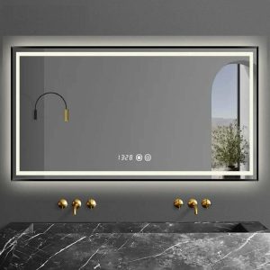 oglinda20esn2044-47.jpg Oglinda LED și Touch cu Funcție de Dezaburire, 120x80cm, Elit's, EsnJ47, Rama Neagră