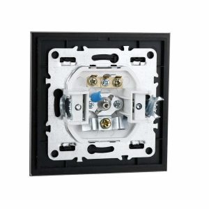 Priza tv, rama sticla neagra Elit's 8008esn