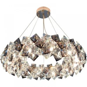 Candelabru Cristal, Elits EsnWL3 Candelabru Cristal, Elit's EsnWL348-500, 6 X E14, Cromat, 50 cm