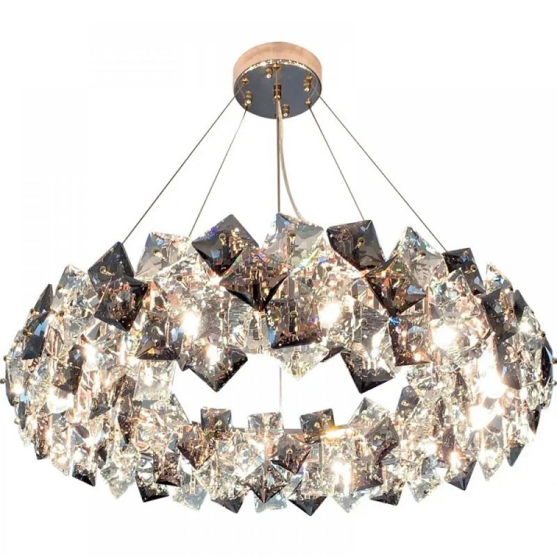 Candelabru Cristal, Elits EsnWL3 Candelabru Cristal, Elit's EsnWL348-500, 6 X E14, Cromat, 50 cm