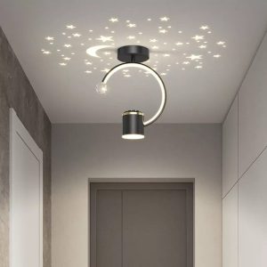 Lustra LED, Elit's EsnL7676-1BK+GD, 28w-6w