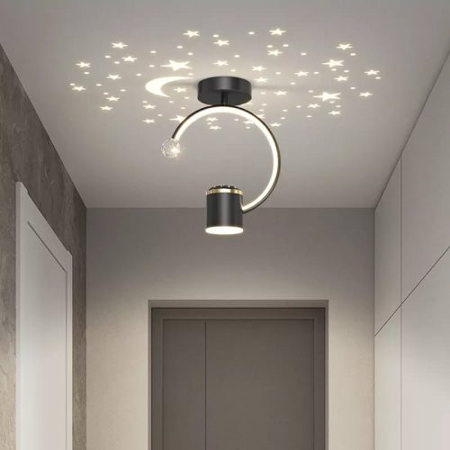 Lustra LED, Elit's EsnL7676-1BK+GD, 28w-6w