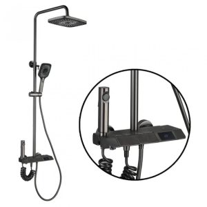 Coloana Dus ,Negru Mat,Afisaj Lcd Temperatura Apa ,Elit's , Esn05B