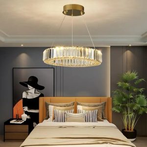 Lustra LED Cu Telecomanda, Elit's Esn7102-400GD, CRISTAL