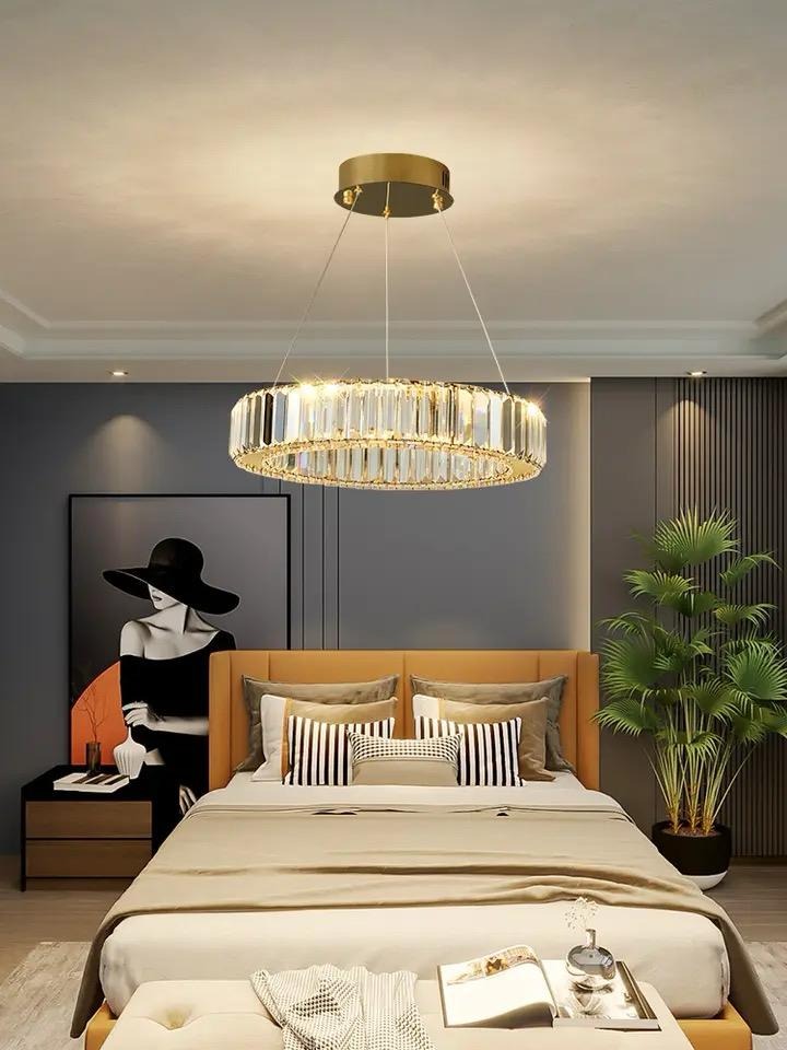 Lustra LED Cu Telecomanda, Elit's Esn7102-400GD, CRISTAL