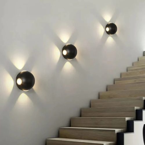 Aplica Exterior ELIT, Model ELITL877R, Material Aluminiu, IP65, Lumina Calda, 12W, Negru