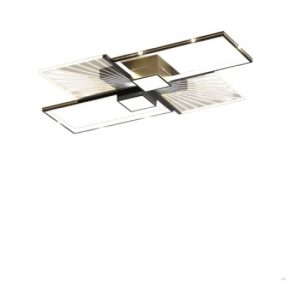 Lustra LED Cu Telecomanda, Elit's Raina, 160W, Negru-Gold