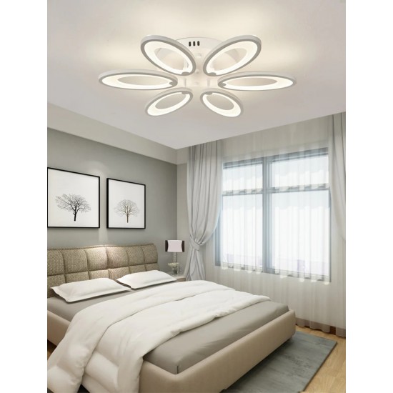 13-13-550x550h (1) Lustra LED Cu Telecomanda, Elit's Esn M003-6, 132W, Alb