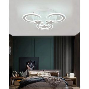 Lustra LED cu Telecomanda,Elit's  3 Tipuri De Lumina, Intensitate Reglabila, 120W, Alb