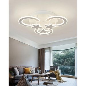 Lustra LED cu Telecomanda,Elit's  3 Tipuri De Lumina, Intensitate Reglabila, 120W, Alb